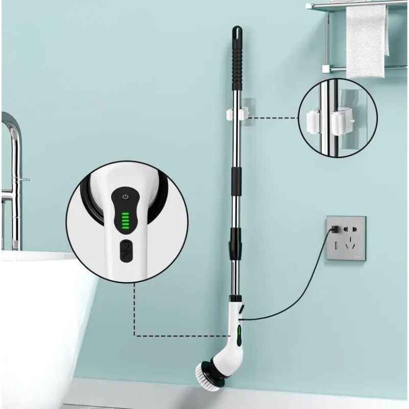 Escovão Elétrico para Limpeza Multiuso 7 em 1 - eFlix