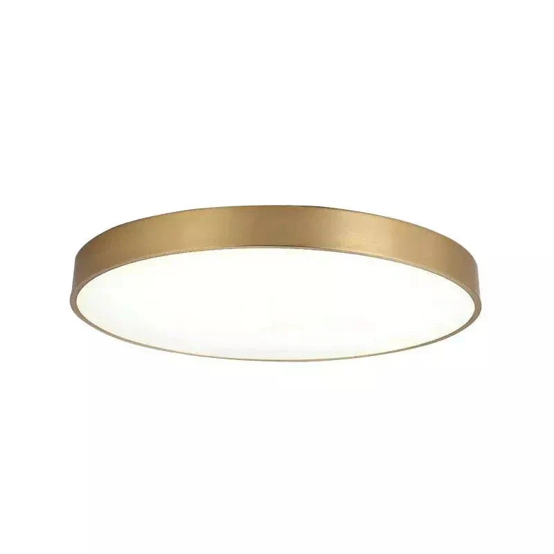 Luminária de Teto Decorativa Dourada Redonda LED - eFlix