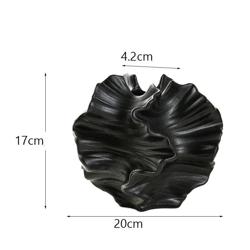 Escultura em Resina Vaso Decorativo para Flores - eFlix