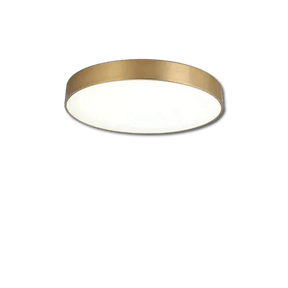 Luminária de Teto Decorativa Dourada Redonda LED - eFlix