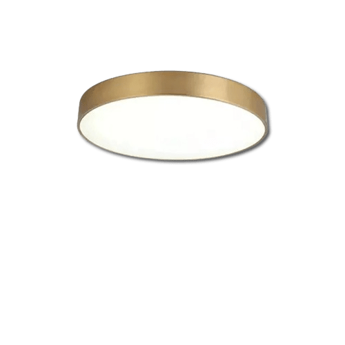 Luminária de Teto Decorativa Dourada Redonda LED - eFlix