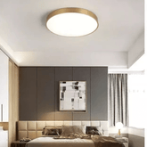 Luminária de Teto Decorativa Dourada Redonda LED - eFlix