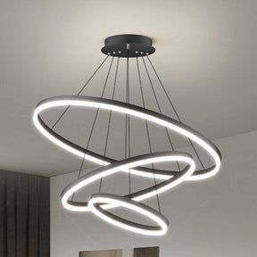 Lustre Pendente Triplo Led Circular Milan - eFlix