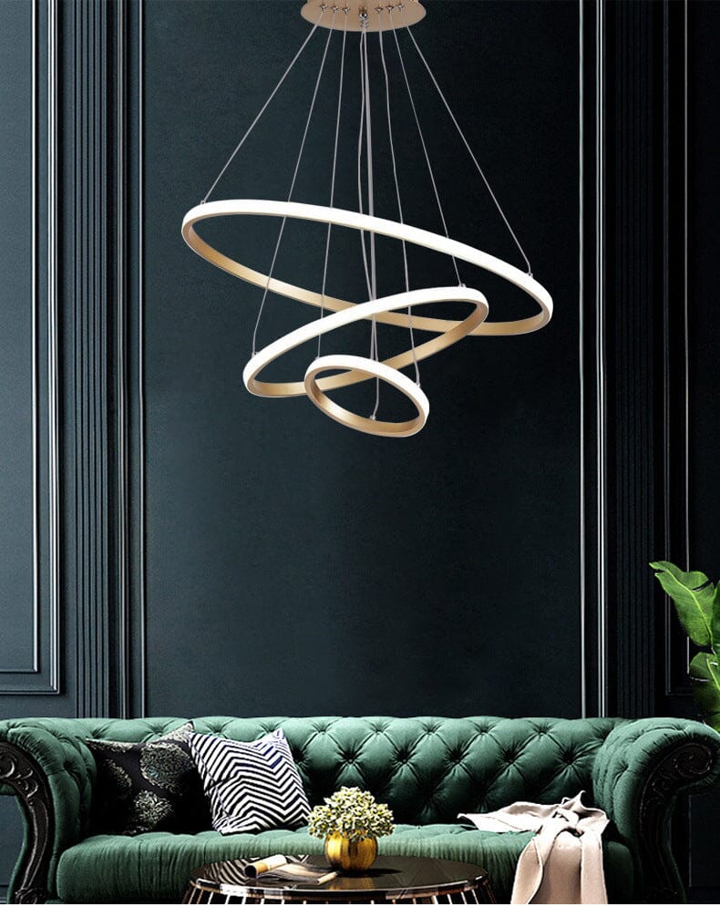 Lustre Pendente Triplo Led Circular Milan - eFlix