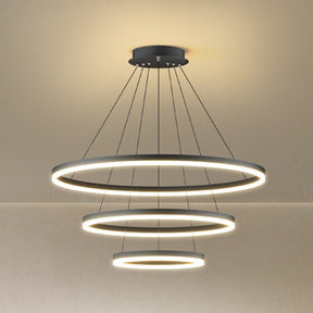 Lustre Pendente Triplo Led Circular Milan - eFlix