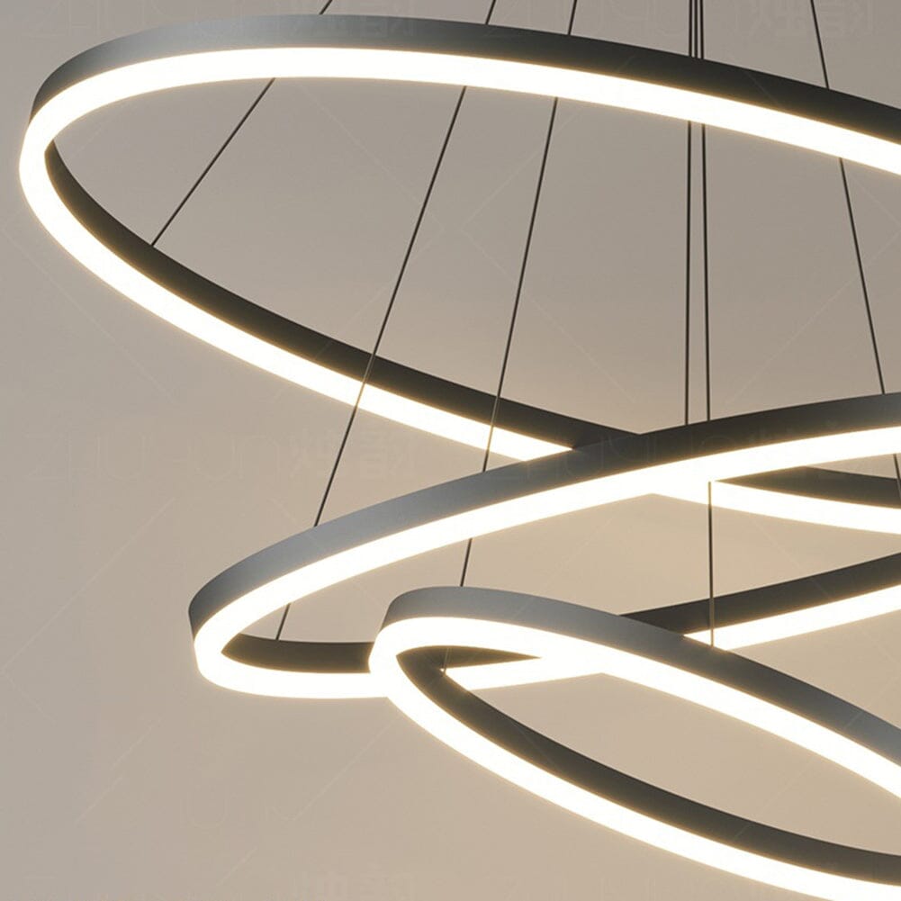 Lustre Pendente Triplo Led Circular Milan - eFlix
