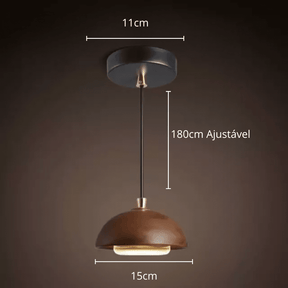 Pendente em Madeira Estilo Rustico - eFlix